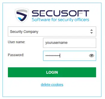 Log in to your Secusoft account - Secusoft B.V. software for security officers